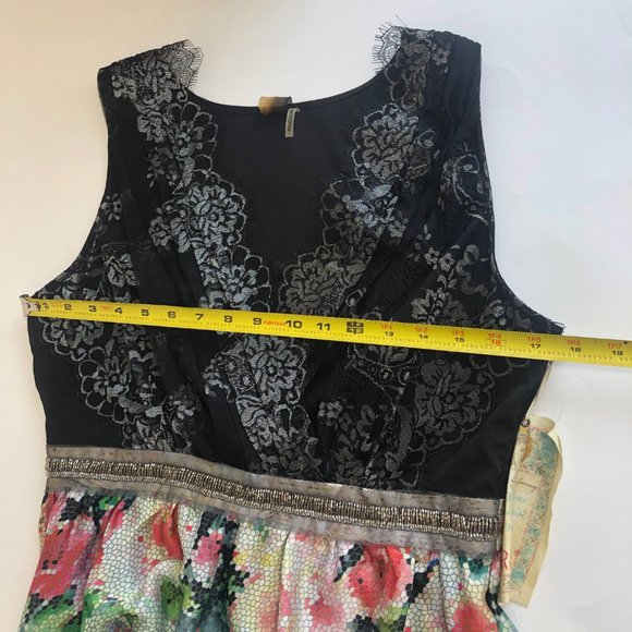 Aratta Lace Trim Mosaic High Slit Max Dress L - Picture 5 of 8
